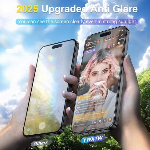YWXTW 2 واقي شاشة غير لامع لهاتف iPhone 16 Pro Max 6.9 بوصة + مجموعة واحدة من واقي عدسة الكاميرا، مضاد للوهج ومضاد لبصمات الأصابع 16 Pro Max واقي شاشة زجاجي، خالٍ من الفقاعات، ناعم كالحرير in Kuwait