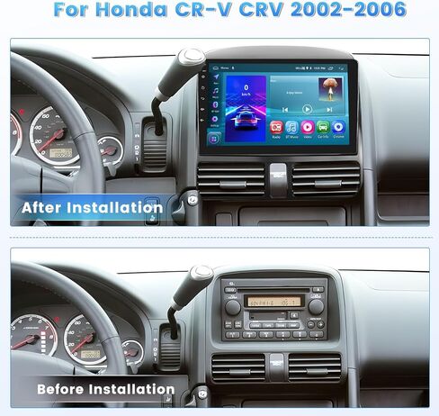 Roinvou Android Car Stereo لـ 2002-2006 Honda CR-V، راديو سيارة CarPlay لاسلكي مدمج مع Android Auto، شاشة لمس 9 بوصات في لوحة القيادة GPS ودعم مرآة Link BT FM WiFi AHD رؤية خلفية SWC in Saudi Arabia