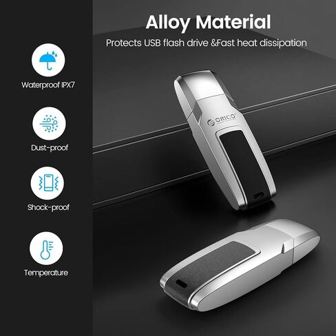ORICO 405 MB/s Flash Drive 128GB, Memory Stick USB3.2 Reading Thumb Drive with Keychain USB Flash Drive Metal USB Drive Data Storage Compatible with Computer/Laptop（UFSD） in Saudi Arabia