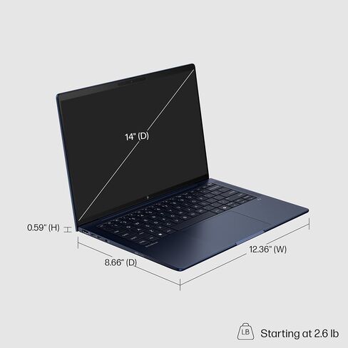 HP EliteBook X G1i AI Laptop | 14" WUXGA IPS Touchscreen | Intel 8-Core Ultra 7 258V (NPU Up to 47 Tops) | 32GB RAM 1TB SSD | Copilot+ PC for Creator Business Professional Win11 Pro w/DLCA Accessory in Saudi Arabia