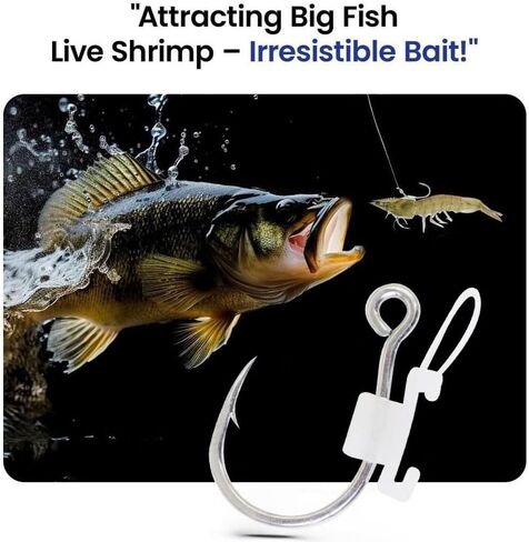 20Pcs Bait Fixed Holder Set Fishing Hooks Durable Luminous Live Shrimp Hooks in Saudi Arabia