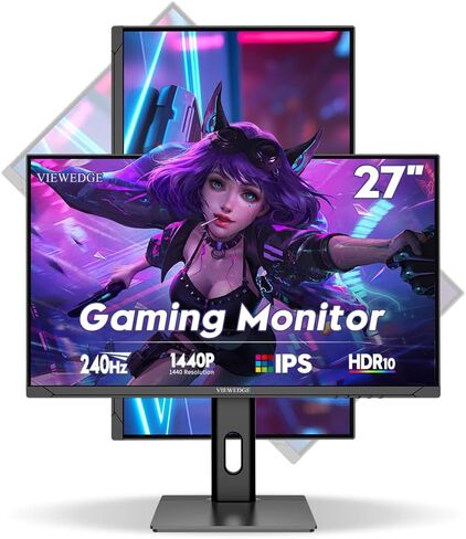 Curved Gaming Monitor 27 inch 180Hz, FHD 1080P VA Screen 1800R Computer Monitor, 1ms with FreeSync, Low Motion Blur, DisplayPort, HDMI Monitor, Built-in Speakers in Saudi Arabia