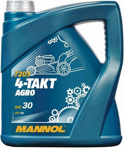 Full Synthetic Lawnmower Oil by MANNOL, 4-Takt Agro SAE 30 7203 Generator Oil, High-Quality Mineral Oil for Small Engines 4-Stroke Oil for Gardening Equipment, 1L in Saudi Arabia