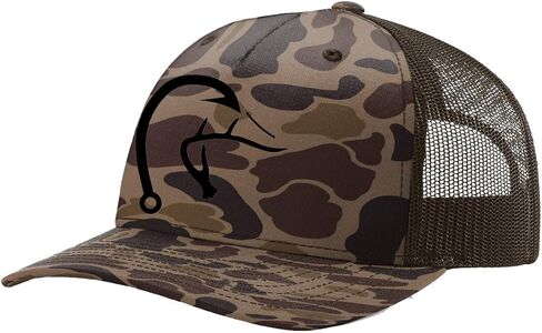 Heritage Pride Outdoors Hook Antler Duck Hunting and Fishing Mens Embroidered Mesh Back Trucker Hat in Saudi Arabia