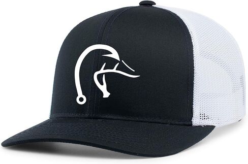 Heritage Pride Outdoors Hook Antler Duck Hunting and Fishing Mens Embroidered Mesh Back Trucker Hat in Saudi Arabia