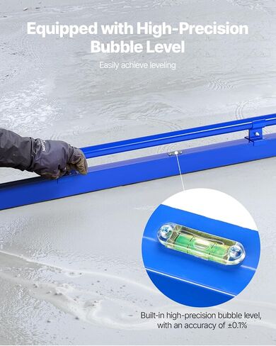 Vevor Concrete Resced ، مساحته 96 بوصة مع قارورة مستوية ، تصميم سهلة التنظيف والغطاء النهائي ، مقبض خفيف الوزن وألومنيوم قابل للانعكاس لتسوية الأرضيات ، البناء على نطاق صغير وتجديد المنزل in Saudi Arabia