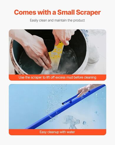 Vevor Concrete Resced ، مساحته 96 بوصة مع قارورة مستوية ، تصميم سهلة التنظيف والغطاء النهائي ، مقبض خفيف الوزن وألومنيوم قابل للانعكاس لتسوية الأرضيات ، البناء على نطاق صغير وتجديد المنزل in Saudi Arabia