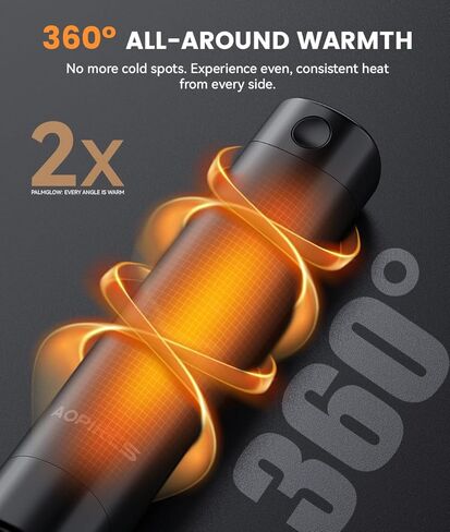 تدفئة اليدين القابلة لإعادة الشحن 2 عبوة ، سخان جيب كهربائي ، تسخين 360 درجة ، 2x5000mAh 9 ساعات طويلة ، 3 إعدادات - التخييم ، معدات الصيد ، تخزين الحشوات للرجال ، plamglow in Saudi Arabia