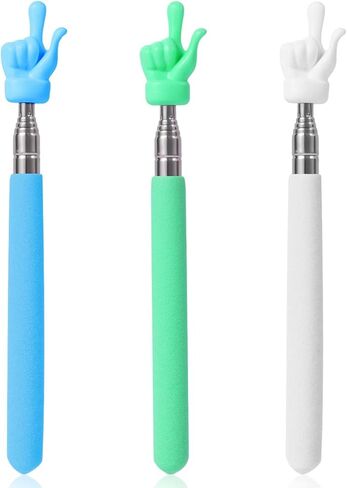 3pcs مؤشر المعلمين عصي ، مؤشر المعلمين التلسكوبيين لعرض الفصول الدراسية عصا التوجيه القابلة للتمديد للمعلمين (أبيض ، أزرق ، أخضر) in Saudi Arabia