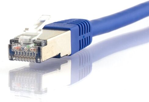 Networx® RJ45 Cat 6A Ethernet Patch Cable 50 Foot Blue Booted F/FTP for PC, TV, Tablet, Gaming, Routers, and Printers, High Speed 10Gbps, Gold Plated, Indoor/Outdoor Use in Saudi Arabia