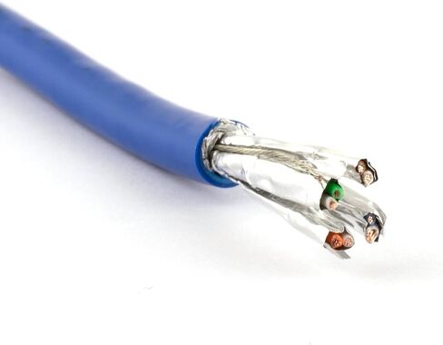 Networx® RJ45 Cat 6A Ethernet Patch Cable 50 Foot Blue Booted F/FTP for PC, TV, Tablet, Gaming, Routers, and Printers, High Speed 10Gbps, Gold Plated, Indoor/Outdoor Use in Saudi Arabia