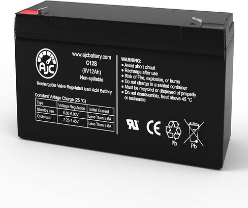 AJC Battery Compatible with Genesis NP12-6T 6V 12Ah UPS Battery in Saudi Arabia