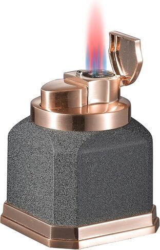 Visol Redferno Torch Quad Flame Refillable Gas Butane Lighter, Antique Metal Finish Windproof Adjustable Flame Table Lighter (Shipped Without Butane) in Saudi Arabia