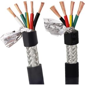 4/5-core 12-26AWG Shielded Wire Anti-Interference Pure Copper RVVP Shielded Wire Control Wire 1-Meter Signal Wire(12 AWG,4 cores) in Kuwait