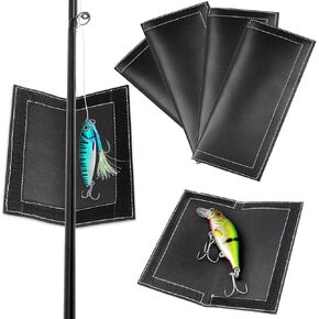 Fishing Lure Wrap (4Pack), Thickened Puncture- Resist 3 Size PVC Leather Covers for Fishing Rod, Hooks: Safe Protectors & Organized Holder Storage for Various Bait (Thickened , S: for 2 - 4in lures) in Saudi Arabia