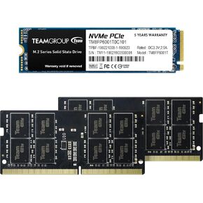 TeamGroup mp33 1tb tlc nvme pcie gen3x4 m.2 2280 ssd read/اكتب 1،800/1،500 mb/s tm8fp6001t0c101 bundle with elite sodimm ddr4 32gb kit (2x16gb) in Kuwait