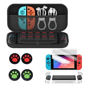 Protective Accessories Kit for Nintendo Switch 2 (2025), Transparent Split Shell Case, Travel Carrying Bag, Screen Protectors & Thumb Grips for Switch2 Console in Saudi Arabia