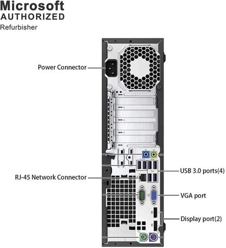 HP Elitedesk 800G2 SFF SFF Desktop PC ، 800G2 SFF Windows 11 كمبيوتر سطح المكتب ، Intel Core I5-6500 ، 16GB DDR4 RAM ، 1TB SDD ، VGA ، RGB Keyboard (متجدد) in Saudi Arabia