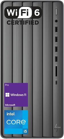 HP Business Envy I5 Tower Desktop ، Intel I5-13400 Processor (Beat Intel I7-1255U) ، 32GB RAM ، 1TB SSD ، Wi-Fi 6 ، Windows 11 Pro ، HDMI ، RJ-45 ، Black ، Wired Keyboard & Mouse in Kuwait