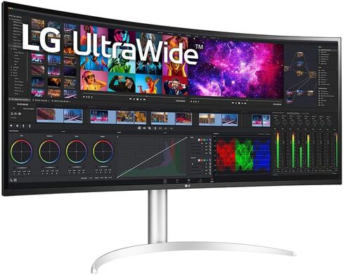 LG 2 X Ultrawide 40WP95C-W (5120 x 2160) 39.7 "21: 9 Curved Freesync 5K2K HDR IPS Monitor (40WP95C-W) + KINING KIT + 2 X USBC Cable + 2 x HDMI Cable in Saudi Arabia