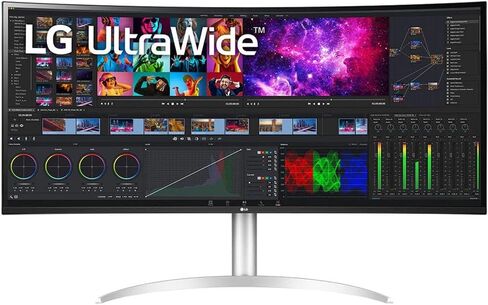 LG 2 X Ultrawide 40WP95C-W (5120 x 2160) 39.7 "21: 9 Curved Freesync 5K2K HDR IPS Monitor (40WP95C-W) + KINING KIT + 2 X USBC Cable + 2 x HDMI Cable in Saudi Arabia