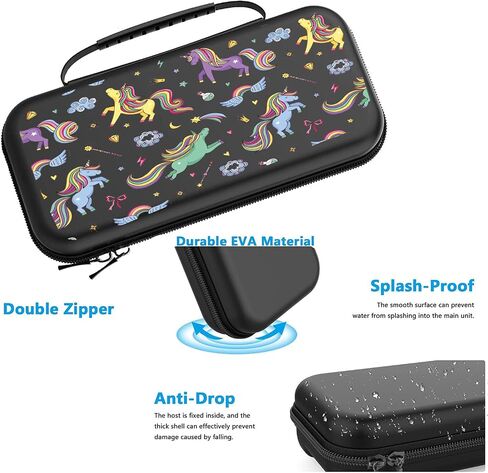 Unicorns Case For Nintendo Switch Cute Girl Aesthetics Switch OLED Console Magical Protective Travel Case for Girls Kids BB2 in Saudi Arabia