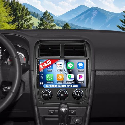 [4+64G] Sterroid 13 Car Stereo لـ Dodge Caliber 2010-2012 مع Carplay و Android Auto ، راديو سيارة 9 بوصة مع رابط المرآة Bluetooth FM/RDS WiFi GPS EQ DSP SWC+AHD كاميرا احتياطية in Saudi Arabia
