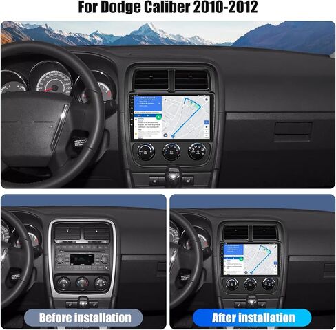 [4+64G] Sterroid 13 Car Stereo لـ Dodge Caliber 2010-2012 مع Carplay و Android Auto ، راديو سيارة 9 بوصة مع رابط المرآة Bluetooth FM/RDS WiFi GPS EQ DSP SWC+AHD كاميرا احتياطية in Saudi Arabia
