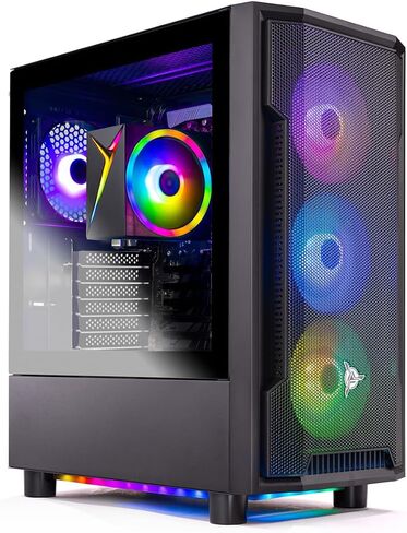 Skytech Gaming Shadow سطح المكتب PC ، Ryzen 5 5600GT 3.6 GHz (4.6 جيجا هرتز Turbo) ، Radeon Vega 7 ، 1TB NVME SSD ، 16GB DDR4 RAM 3200 ، 650W GOLD PSU ، Wi-Fi ، Win 11 in Kuwait