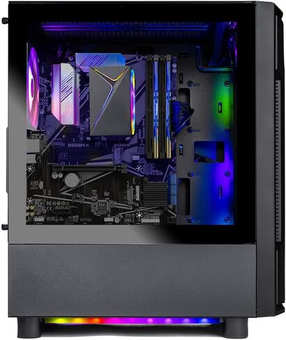 Skytech Gaming Shadow سطح المكتب PC ، Ryzen 5 5600GT 3.6 GHz (4.6 جيجا هرتز Turbo) ، Radeon Vega 7 ، 1TB NVME SSD ، 16GB DDR4 RAM 3200 ، 650W GOLD PSU ، Wi-Fi ، Win 11 in Kuwait