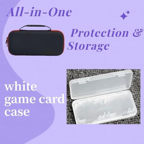 WONDER BAY Switch / Switch OLED Case 17-in-1 Bundle with Carrying Case, Switch Protective Cover, Game Organizer, Screen Protector, Charging Cable and Joy-Con Silicone Sleeves in Saudi Arabia