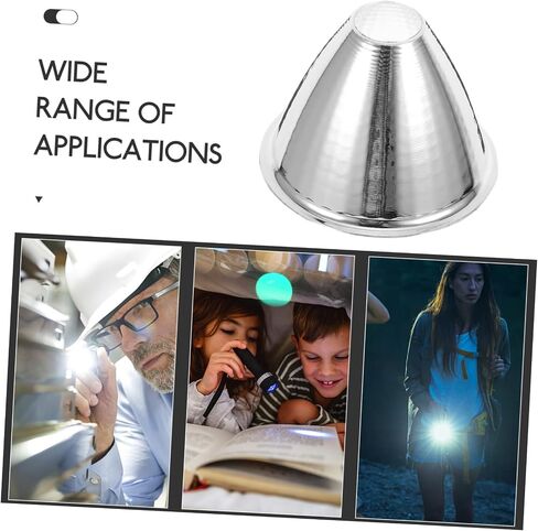 POPETPOP 2pcs Led Flashlight Reflector Cup Portable Lighting Accessory for Outdoor Adventures and Indoor Use Reduces Glare Extends Beam Distance Easy to Carry in Saudi Arabia