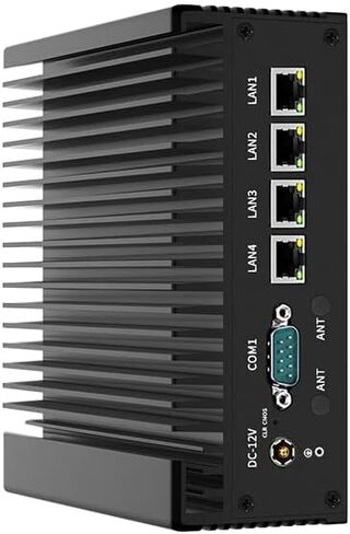 Industrial Mini PC, Fanless Mini PC N100 (4C/4T,3.4GHz),4K 2HD/USB3.0/Win 11, Mini Desktop Computer Quad 2.5G LAN,WiFi/4G,EDP,2 RS232(Support RS485),Router Netgate for Home/Business NO RAM NO SSD in Saudi Arabia