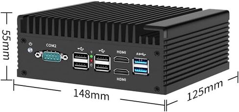 Industrial Mini PC, Fanless Mini PC N100 (4C/4T,3.4GHz),4K 2HD/USB3.0/Win 11, Mini Desktop Computer Quad 2.5G LAN,WiFi/4G,EDP,2 RS232(Support RS485),Router Netgate for Home/Business NO RAM NO SSD in Saudi Arabia
