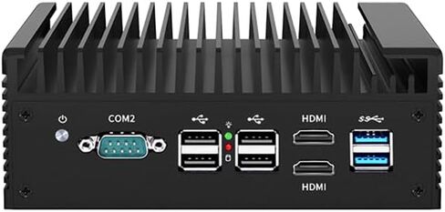 Industrial Mini PC, Fanless Mini PC N100 (4C/4T,3.4GHz),4K 2HD/USB3.0/Win 11, Mini Desktop Computer Quad 2.5G LAN,WiFi/4G,EDP,2 RS232(Support RS485),Router Netgate for Home/Business NO RAM NO SSD in Saudi Arabia