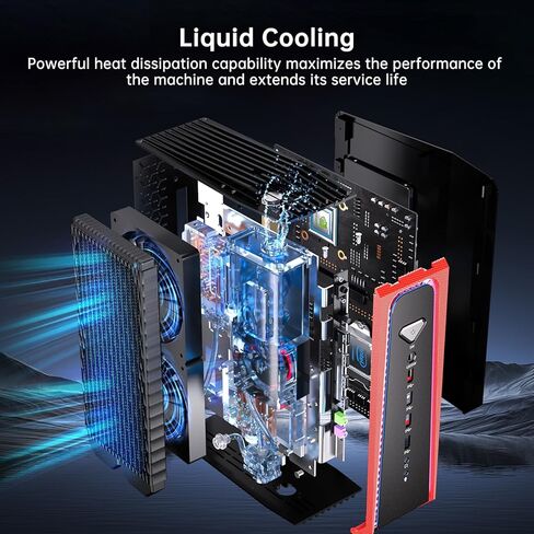 MSECORE MINI Gaming PC COLDING COLDING ، 13th Gen Core I9-13900F مع 64G DDR5 RAM 2T PCIE4.0 SSD كمبيوتر سطح المكتب ، RTX4070S 12G ، 8K ، 1*HDMI ، 3*DisplayPort ، Optical ، WIFI 6E ، Windows 11 Pro in Kuwait