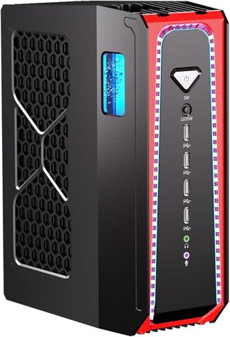 MSECORE MINI Gaming PC COLDING COLDING ، 13th Gen Core I9-13900F مع 64G DDR5 RAM 2T PCIE4.0 SSD كمبيوتر سطح المكتب ، RTX4070S 12G ، 8K ، 1*HDMI ، 3*DisplayPort ، Optical ، WIFI 6E ، Windows 11 Pro in Kuwait