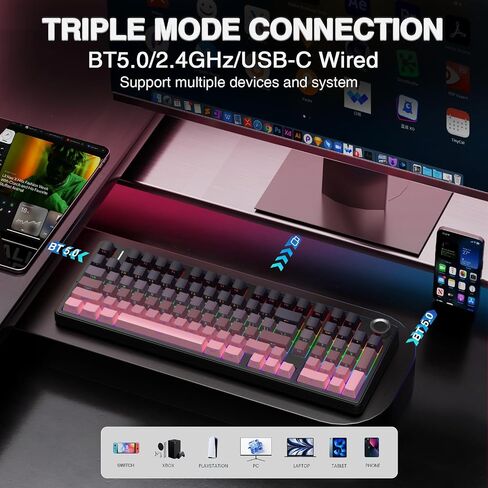 Aula Wireless Keyboard و Mouse Combo ، F99 Pro Mechanical Keyboard SC900 Max Wireless Mouse in Saudi Arabia