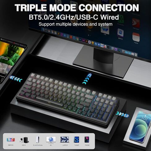 Aula Wireless Keyboard و Mouse Combo ، F99 Pro Mechanical Keyboard SC680 Mouse Wireless in Saudi Arabia