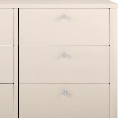 Delta Children Brooks 6 Drawer Dresser with Interlocking Drawers (Includes 3 Sets of Knobs – Choose from Natural, Brushed Nickel & Melted Bronze), Bianca White in Kuwait