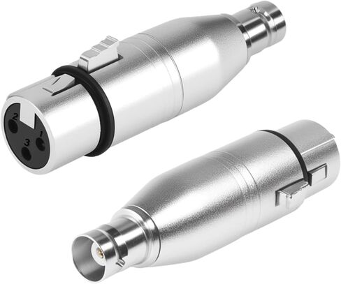 XLR to BNC Adapter XLR 3 PIN أنثى إلى BNC أنثى موصل الفيديو التناظرية coangial موسع التحويل لمضخمات الميكروفون ، مكبرات الصوت ، وحدة الاختلاط ، RF ، الصوت ، الكاميرا (2 عبوة) in Kuwait