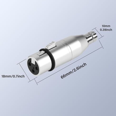 XLR to BNC Adapter XLR 3 PIN أنثى إلى BNC أنثى موصل الفيديو التناظرية coangial موسع التحويل لمضخمات الميكروفون ، مكبرات الصوت ، وحدة الاختلاط ، RF ، الصوت ، الكاميرا (2 عبوة) in Kuwait