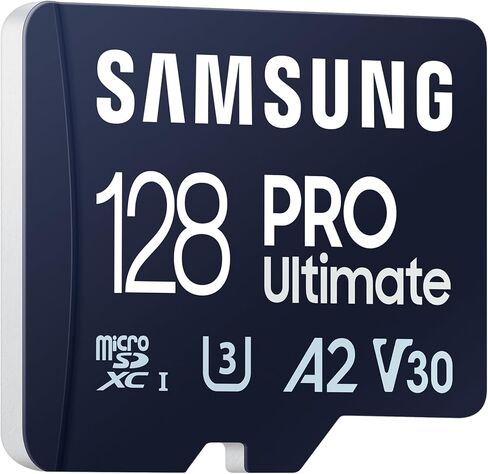 بطاقة ذاكرة MicroSD في نهاية المطاف Samsung Pro ، محول ، 128 جيجا بايت MicroSDXC ، يصل إلى 200 ميجابايت/ثانية ، 4K UHD ، UHS-I ، الفئة 10 ، U3 ، V30 ، A2 لكاميرا العمل ، الطائرات بدون طيار ، الأمراض ، الهواتف ، الأجهزة اللوحية ، MB-MY128SA/AM [إصدار كندا] in Kuwait