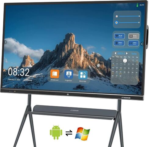 Smart Board Collaboration Hub, JYXOIHUB 55 Inch 4K UHD Digital Electronic Whiteboard Built in Dual OS for Classroom and Business, Touch Screen Interactive Smart Whiteboard (Board Only) in Kuwait