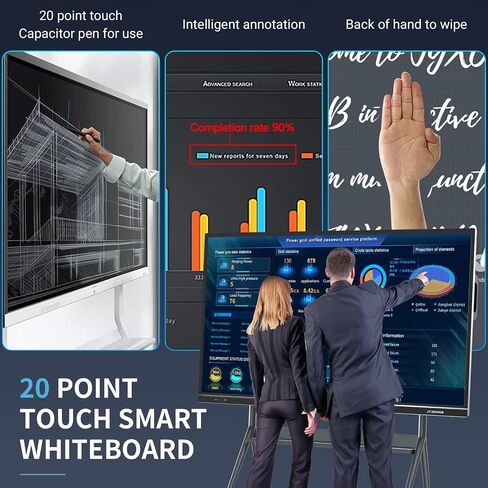 Smart Board Collaboration Hub, JYXOIHUB 55 Inch 4K UHD Digital Electronic Whiteboard Built in Dual OS for Classroom and Business, Touch Screen Interactive Smart Whiteboard (Board Only) in Kuwait