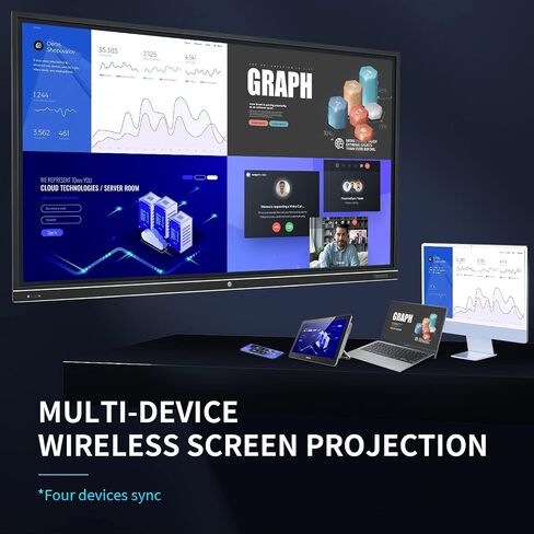 Smart Board Collaboration Hub, JYXOIHUB 55 Inch 4K UHD Digital Electronic Whiteboard Built in Dual OS for Classroom and Business, Touch Screen Interactive Smart Whiteboard (Board Only) in Kuwait