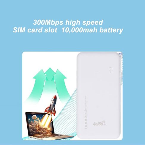 Generic 4G LTE WiFi Mobile Hotspot, USA & International WiFi Travel Router, Portable WiFi Hot Spot Device, Pocket WiFi with 10000mAh Battery, Sim Card Slot, Genericsm4do52rua in Saudi Arabia