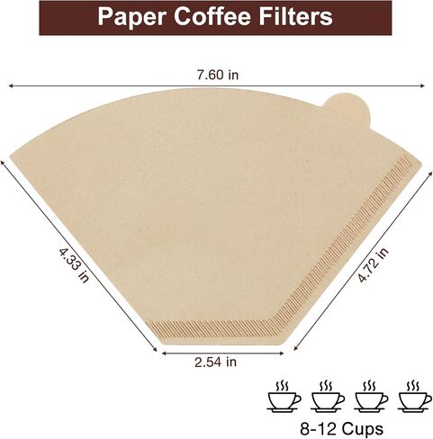 Coffee Filters 4 Cone Paper, 100 Count Unbleached-Disposable Pour Over Coffee Filter for Drip Coffee Maker, Coffee Paper Filters 8-12 Cup, Cone Coffee Filters 04 in Saudi Arabia