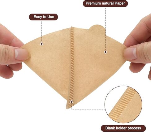 Coffee Filters 4 Cone Paper, 100 Count Unbleached-Disposable Pour Over Coffee Filter for Drip Coffee Maker, Coffee Paper Filters 8-12 Cup, Cone Coffee Filters 04 in Saudi Arabia