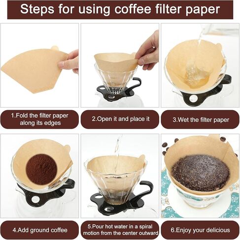 Coffee Filters 4 Cone Paper, 100 Count Unbleached-Disposable Pour Over Coffee Filter for Drip Coffee Maker, Coffee Paper Filters 8-12 Cup, Cone Coffee Filters 04 in Saudi Arabia